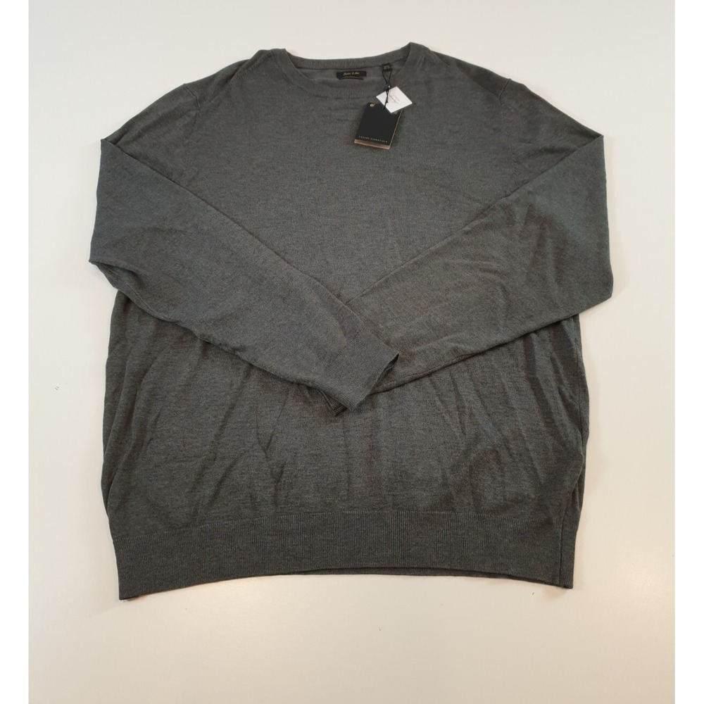 Porter And Ash Heather Knit Sweater Men's 2XL Grey Viscose NWT